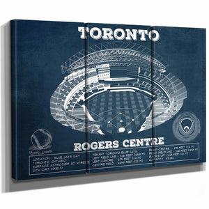 Toronto Blue Jays Rogers Centre Vintage Baseball Fan Print