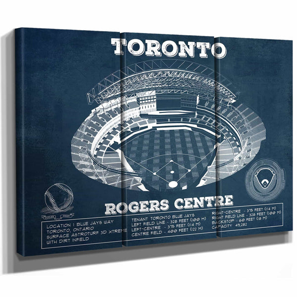 Toronto Blue Jays Rogers Centre Vintage Baseball Fan Print