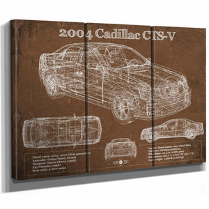 2004 Cadillac CTS-V Vintage Blueprint Auto Print