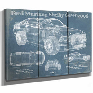 Ford Mustang Shelby GT-H 2006 Original Blueprint Art