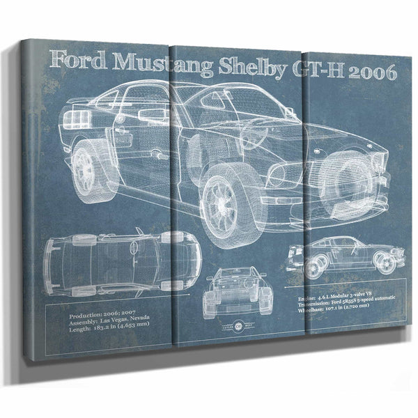 Ford Mustang Shelby GT-H 2006 Original Blueprint Art