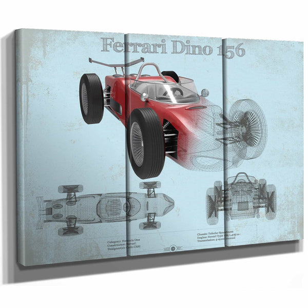 Ferrari Dino 156 F1 Original Blueprint Art