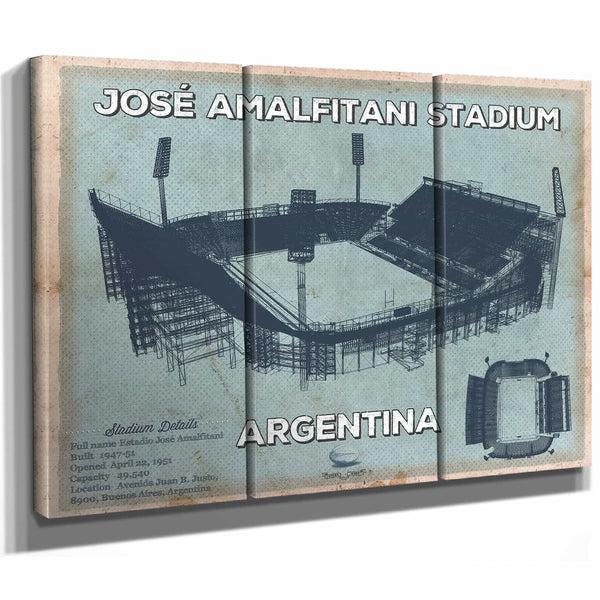 Argentina Rugby - Vintage JosÃ© Amalfitani Stadium Print