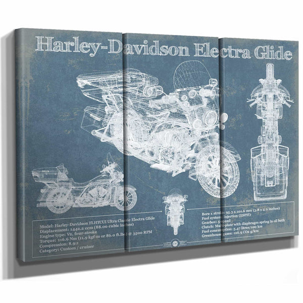 Harley-Davidson FLHTCUI Ultra Classic Electra Glide Vintage Motorcycle Patent Print