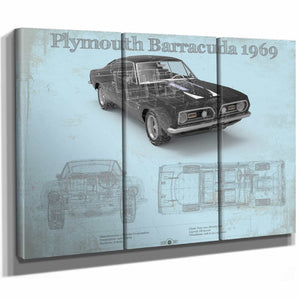 Plymouth Barracuda Original Blueprint Art