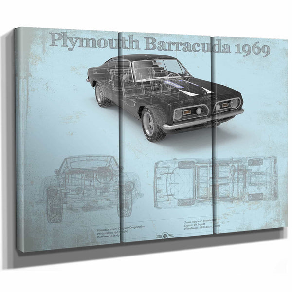 Plymouth Barracuda Original Blueprint Art