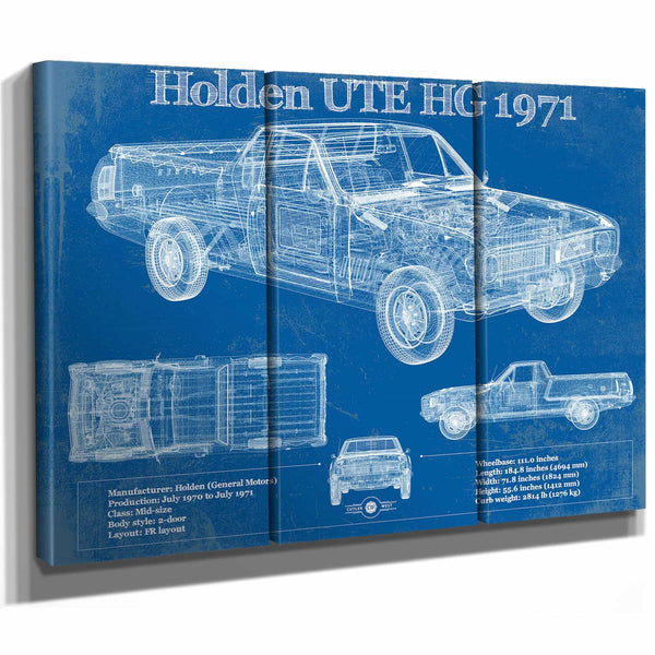 1971 Holden HG Belmont ute Vintage Auto Print