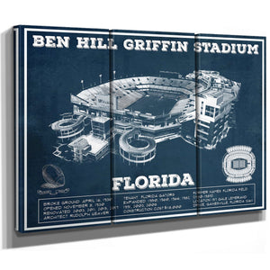 Ben Hill Griffin Stadium Art - University of Florida Gators Vintage Stadium Art Print