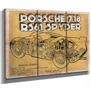 Porsche 718 Spyder Racing Sports Car Print