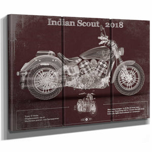 Indian Scout 2018 Motorcycle Patent Print