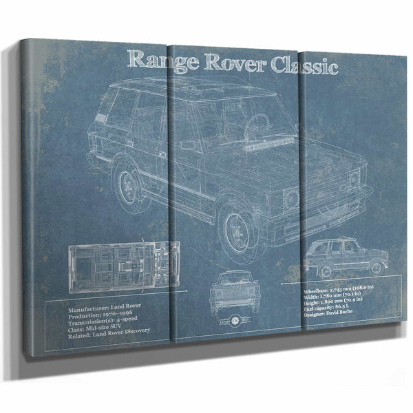 Range Rover Classic Vintage Blueprint Auto Print