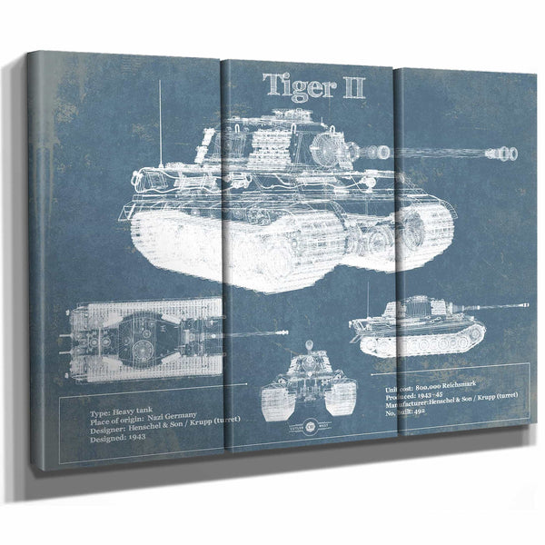 Tiger II Vintage German Tank Military Print