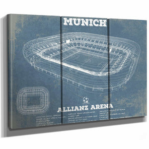 Bayern Munich FC Vintage Allianz Arena Soccer Print