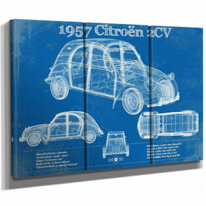Citroen 2CV Vintage Car Print