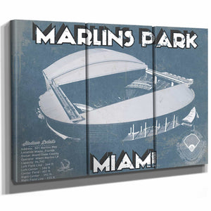 Miami Marlins - Marlins Park Vintage Baseball Fan Print