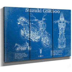 Suzuki GSR600 Blueprint Motorcycle Patent Print