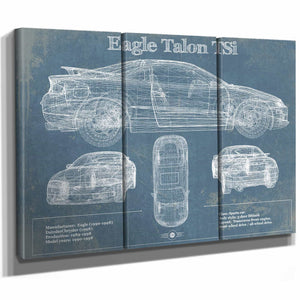 Vintage Eagle Talon TSi Blueprint Vintage Auto Print