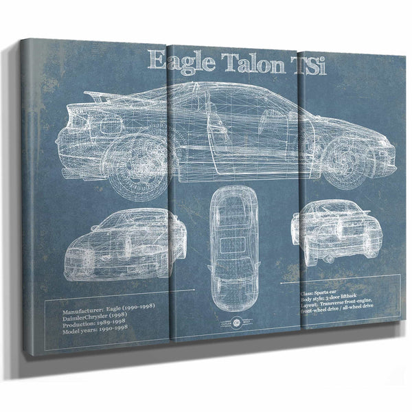 Vintage Eagle Talon TSi Blueprint Vintage Auto Print