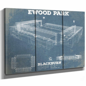 Blackburn Rovers FC Vintage Ewood Park Soccer Print