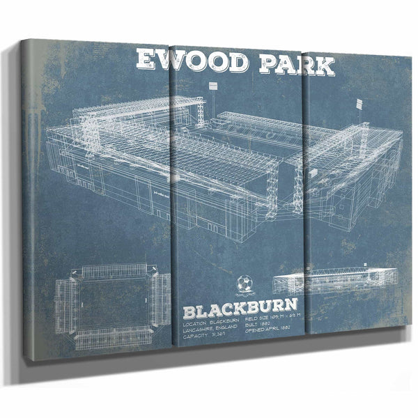 Blackburn Rovers FC Vintage Ewood Park Soccer Print