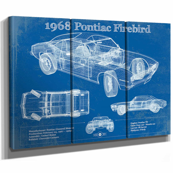 1968 Pontiac Firebird Vintage Auto Print