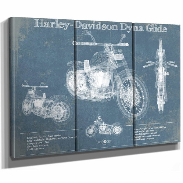 Harley-Davidson Dyna Glide Blueprint Motorcycle Patent Print