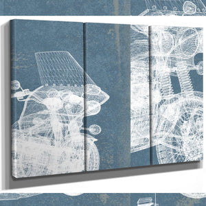 Kawasaki Police 1000 Vintage Blueprint Motorcycle Patent Print