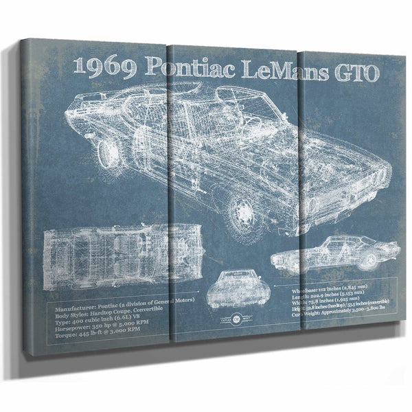 1969 Pontiac LeMans GTO Vintage Auto Print
