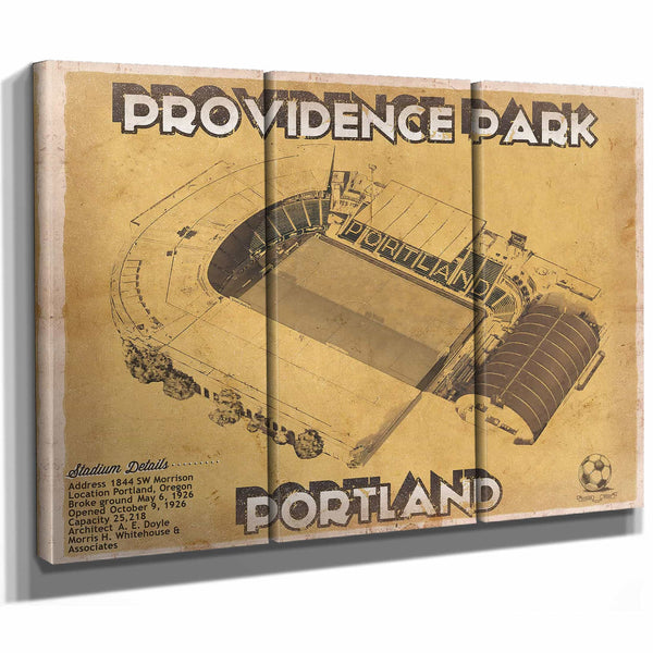 Portland Timbers F.C. - Providence Park Vintage MLS Soccer Print