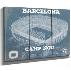 Vintage FC Barcelona Camp Nou Stadium Soccer Print