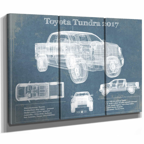 Toyota Tundra 2017 Vintage Blueprint Auto Print
