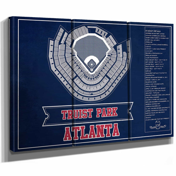 Turner Field - Atlanta Braves MLB Vintage Baseball Print