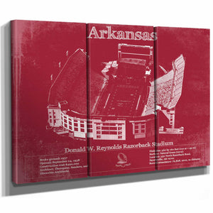 Donald W. Reynolds Razorback Stadium Art - Arkansas Razorbacks Football Art