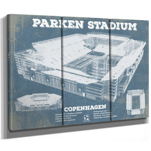 Parken Stadium Copenhagen Football Vintage Soccer Print