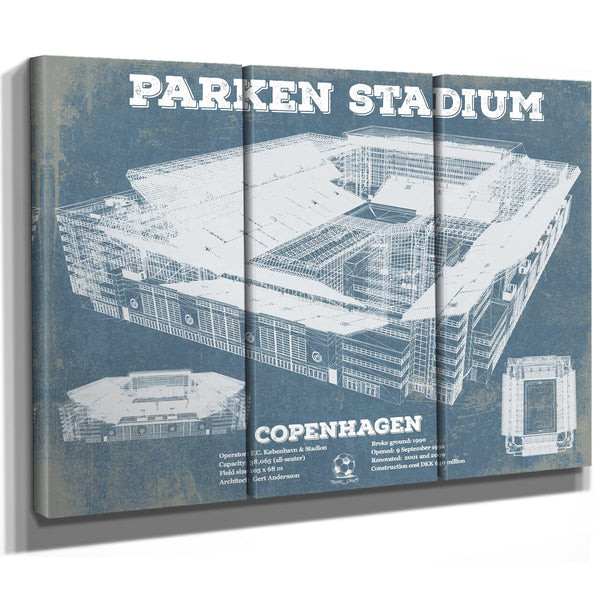 Parken Stadium Copenhagen Football Vintage Soccer Print