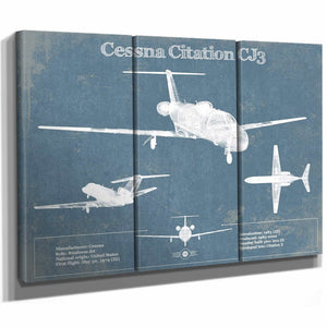 Cessna Citation CJ3 Original Blueprint Art