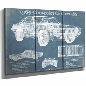 1969 Chevrolet Camaro SS Original Vintage Car Print