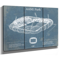 AAMI Park Vintage Australia Rugby and Soccer Stadium Print