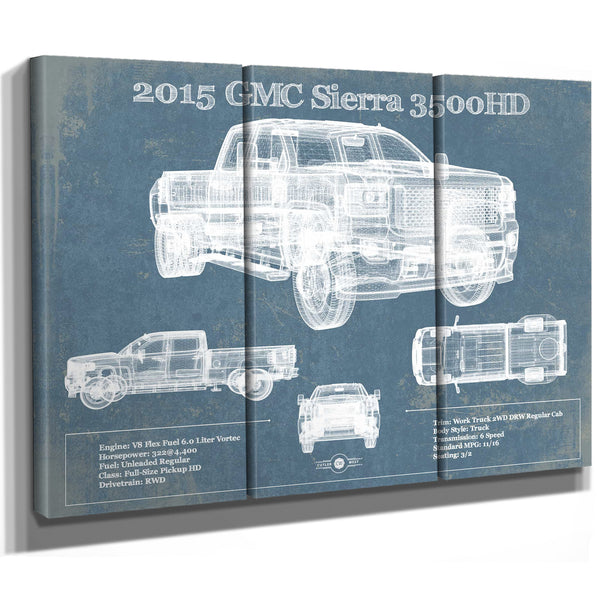 2015 GMC Sierra 3500HD Vintage Blueprint Auto Print