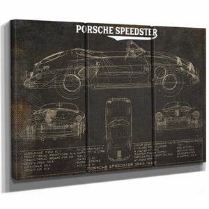 Porsche Speedster 356A 1600 Vintage Auto Print
