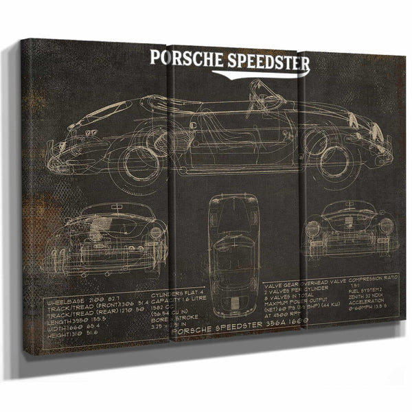 Porsche Speedster 356A 1600 Vintage Auto Print