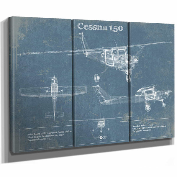 Cessna 150 Original Blueprint Art