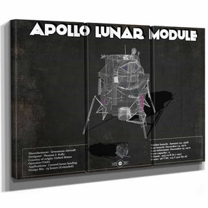 Apollo Lunar Module (LEM) NASA Aviation Blueprint Print