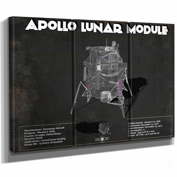 Apollo Lunar Module (LEM) NASA Aviation Blueprint Print