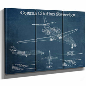 Cessna Citation Sovereign Original Blueprint Art