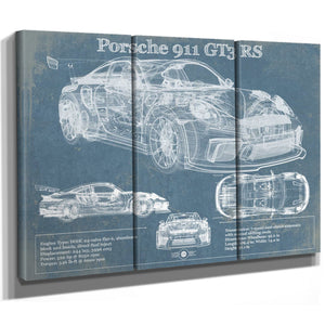 Porsche 911 GT3 RS 2011 Vintage Sports Car Print