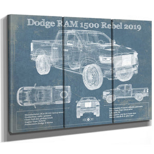 2019 Ram 1500 Rebel Vintage Blueprint Auto Print