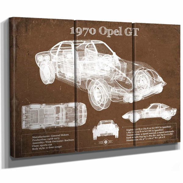 1970 Opel GT Original Vintage Car Print