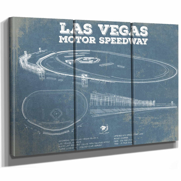 Las Vegas Motor Speedway Blueprint NASCAR Race Track Print