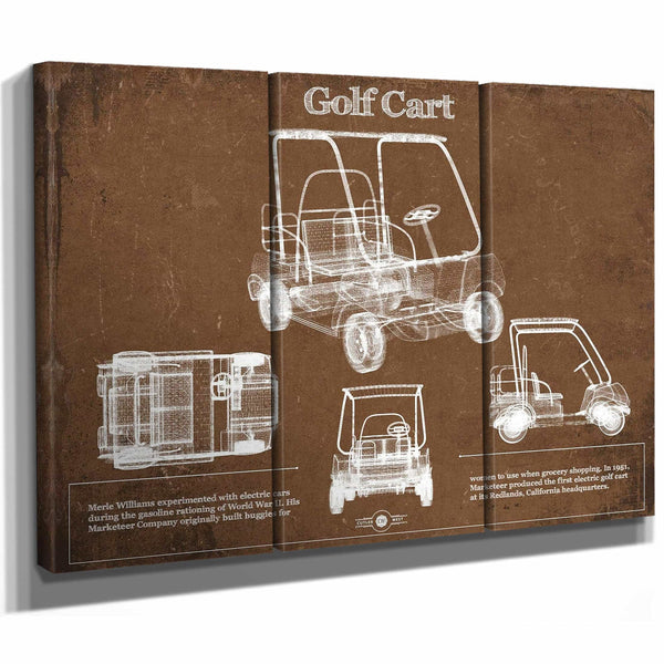 Golf Cart Blueprint Patent Art